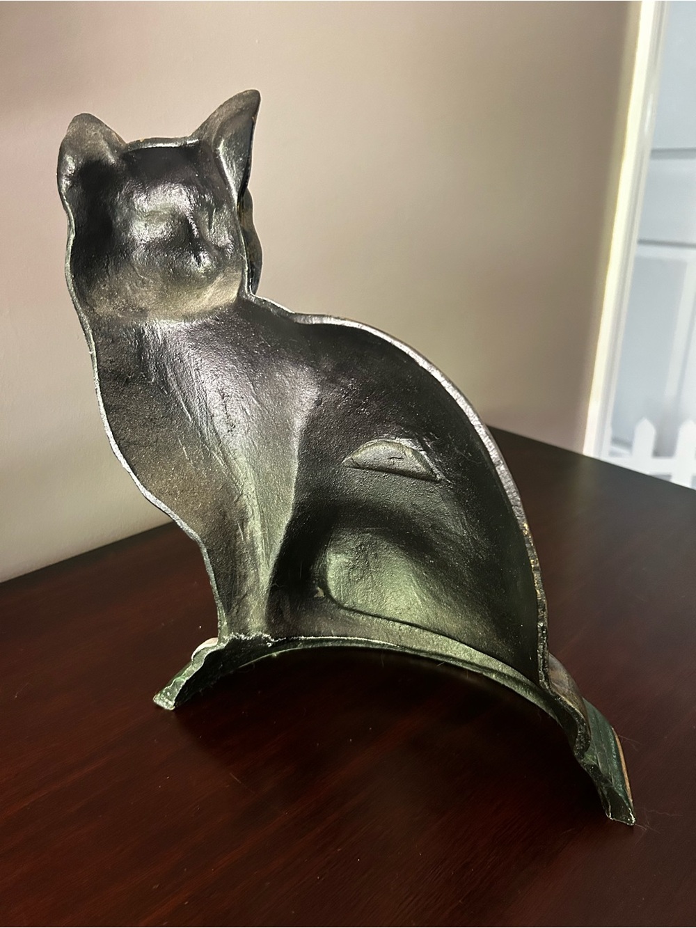 Vintage Door Stop Tabby Cat Heavy Iron - Picture 10 of 10